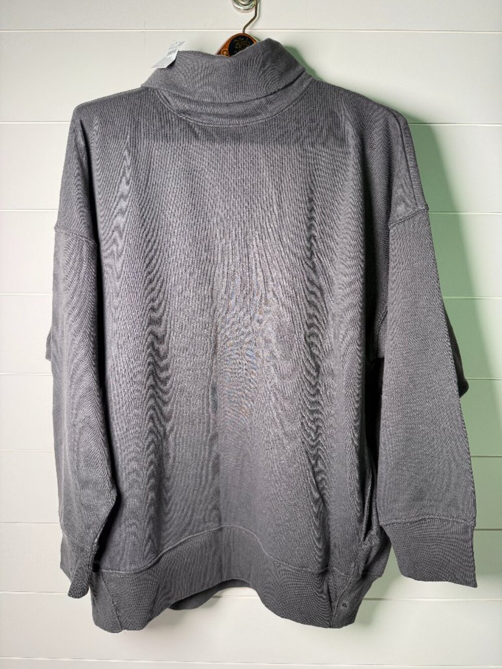 aerie NWT Sweatshirt Oversized Cozy Cowl Neck Gray Long Sleeve Pockets Sz XL